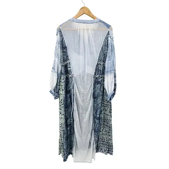 Free People Blue Patchwork Oh my Flowy Dress - Picture 5 of 7